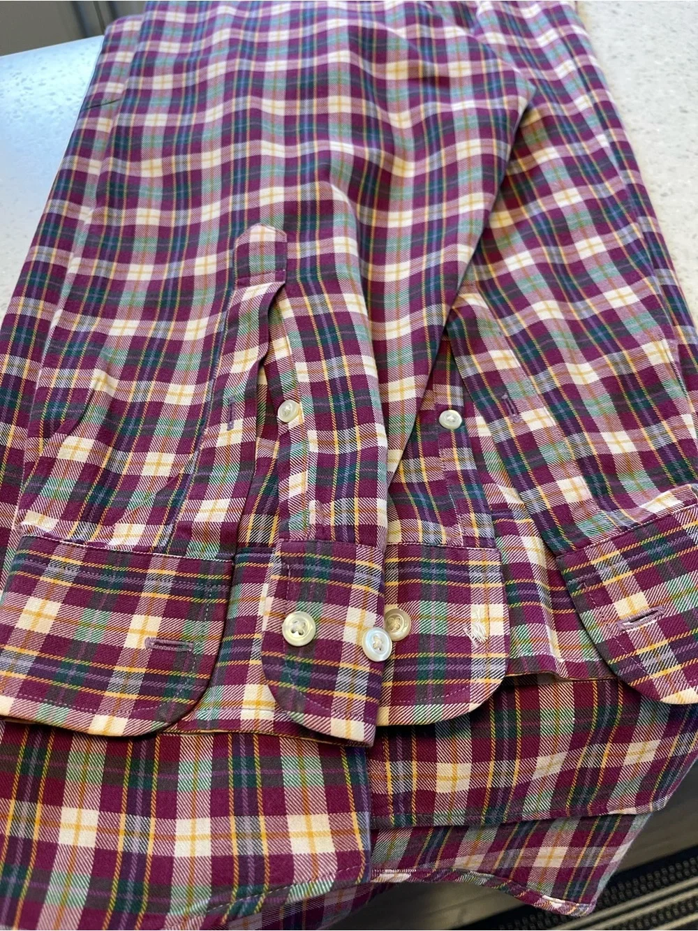 Brooks Brothers 1818 Men's Plaid Button-Down Sport Shirt Cotton  Multicolor Sz L